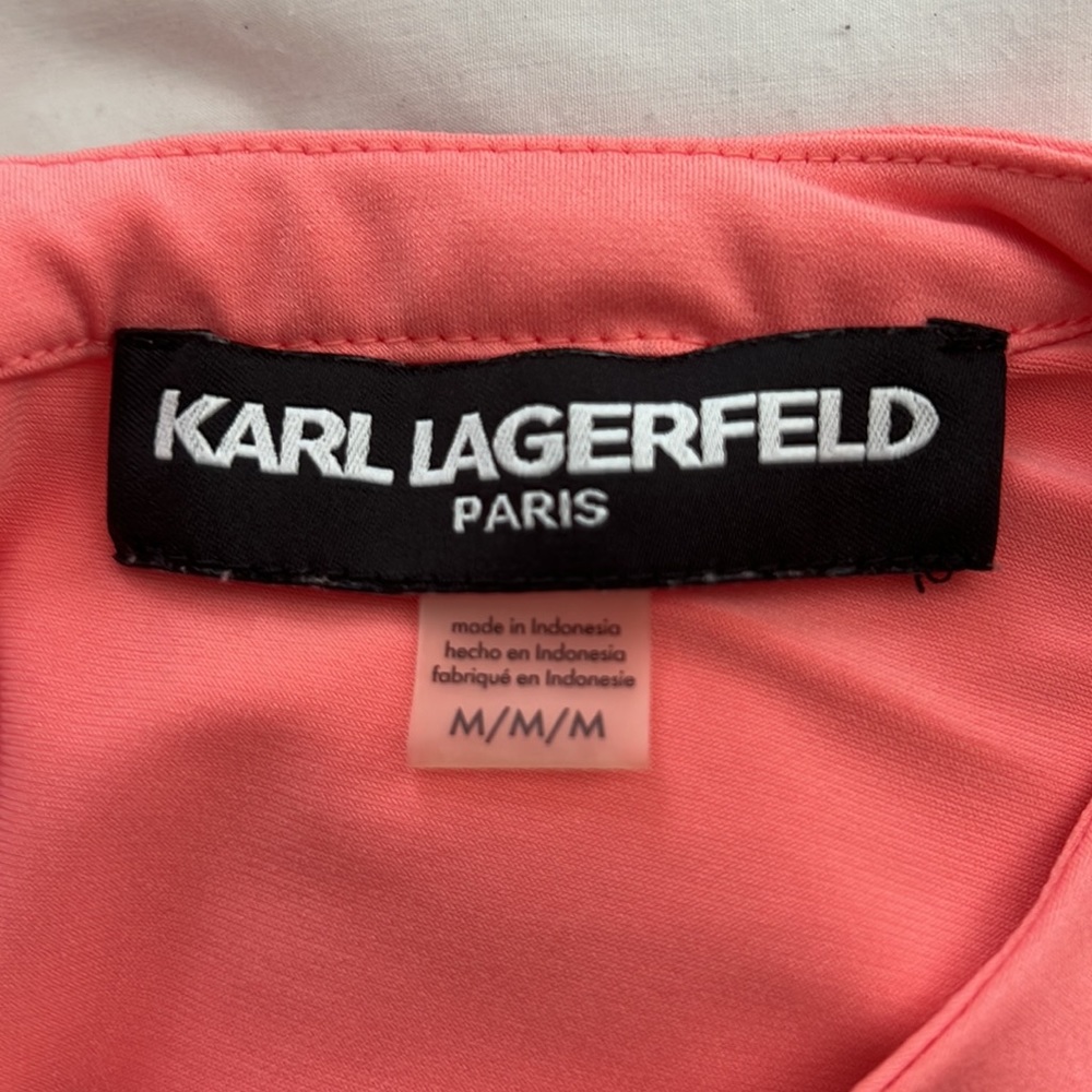 Karl Lagerfeld pink dress top, sleeveless, Size M - Picture 4 of 6